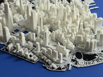 Downtown Manhattan, NYC 1:10k Scale City Model